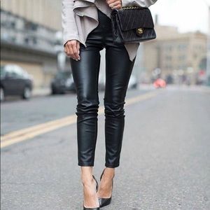 Zara faux leather skinny pants